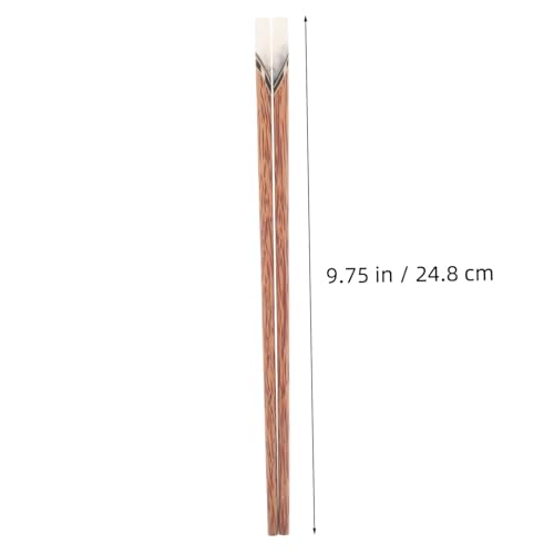 INOOMP Rutschfeste Holz Essstäbchen Lackfrei und Sicher Wiederverwendbar für Senioren Anfänger Traditionelle Essstäbchen für Zuhause und Unterwegs von INOOMP