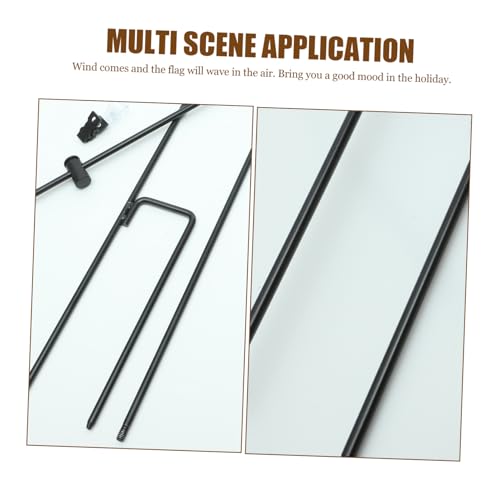 INOOMP Schmiedeeisen Gartenflaggenständer Schwarz Wetterbeständig Metallstab Fahnenhalter für Außenbereich Robuster Garten Fahnenmast Einfach zu Montieren und Langlebig INOOMP Schmiedeeisen Gartenflaggenständer Schwarz Wetterbeständig Metallstab Fahnenhalter für Außenbereich Robuster Garten Fahnenmast Einfach zu Montieren und Langlebig von INOOMP