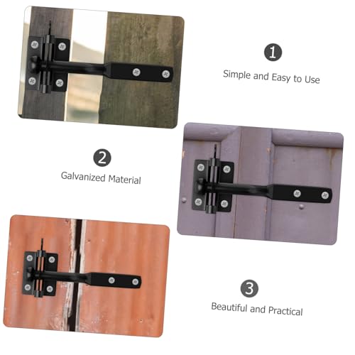 INOOMP Schwarzer Langlebiger Türschieber für Holzzaun Wetterfester Gartentor verriegelungsschieber Einfache Montage Stabiler Schutz für Outdoor zauntore INOOMP Schwarzer Langlebiger Türschieber für Holzzaun Wetterfester Gartentor verriegelungsschieber Einfache Montage Stabiler Schutz für Outdoor zauntore von INOOMP