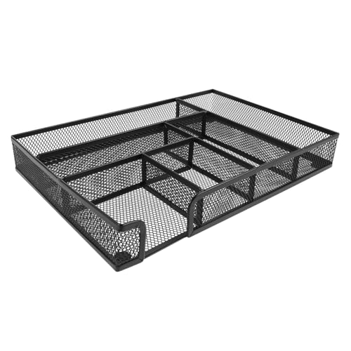 INOOMP Schwarzer Metallgeflecht Schreibtisch Organizer mit Fächern Vielseitige Aufbewahrungsbox für Büro Küche Badezimmer Luftdurchlässiges Design Robuste Langlebige Metallkonstruktion INOOMP Schwarzer Metallgeflecht Schreibtisch Organizer mit Fächern Vielseitige Aufbewahrungsbox für Büro Küche Badezimmer Luftdurchlässiges Design Robuste Langlebige Metallkonstruktion von INOOMP