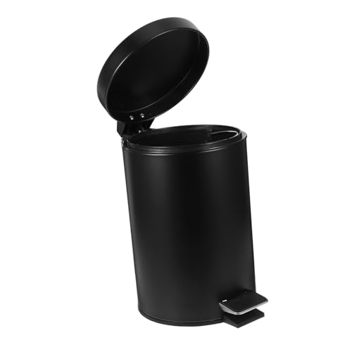 INOOMP Schwarzer Pedal mülleimer mit Deckel aus Eisen Strapazierfähig und Leicht zu Reinigen für Küchenabfall Recycling und Hygienische Abfallentsorgung im Haushalt INOOMP Schwarzer Pedal mülleimer mit Deckel aus Eisen Strapazierfähig und Leicht zu Reinigen für Küchenabfall Recycling und Hygienische Abfallentsorgung im Haushalt von INOOMP