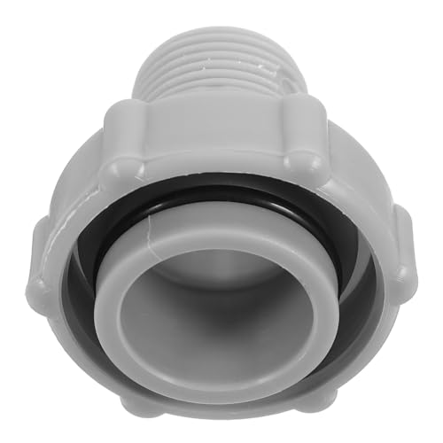 INOOMP Schwimmbadverbindung Poolsaugköpfe Ablaufanschluss Wasserrohrverbindung Für Den Poolablaufschlauch Abflussanschluss Für Schwimmbecken Grey PVC von INOOMP