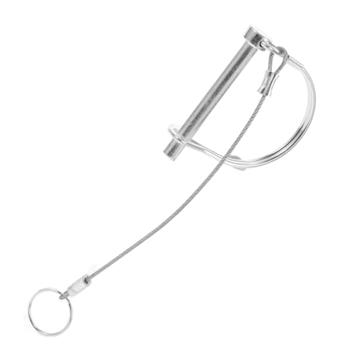 INOOMP Sicherungsstift mit Stahlseil Robuste Anhängerkupplungssicherung Langlebig Vielseitig Einsetzbar für Trailer Verhindert Verlust durch Kunststoffbeschichtung Schnelle Befestigung von INOOMP