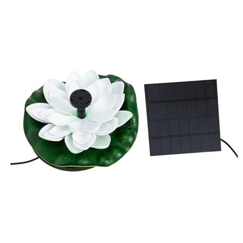 INOOMP Solar Betriebener Lotusblumen Springbrunnen aus Langlebigem Abs Schwimmender Outdoor Gartenteich Fontäne Energieeffiziente Teichpumpe für Dekorative Wasserlandschaften von INOOMP