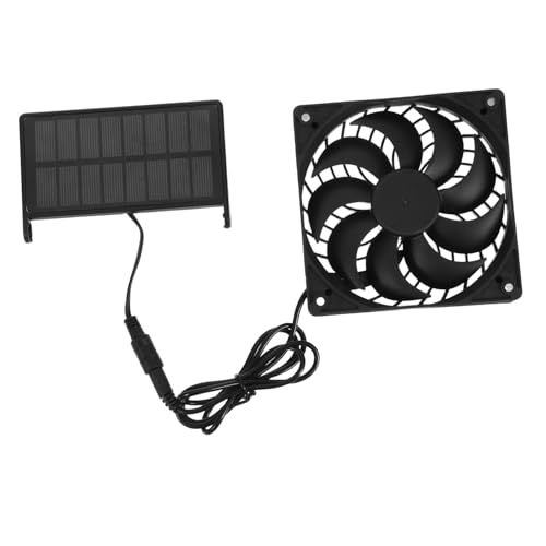 INOOMP Solar Lüfter mit Solarpanel für Hühnerstall und Gewächshaus Tragbarer Leichter für Haustier und Kleintierhäuser Einfache Installation Effiziente Sommerlüftung von INOOMP