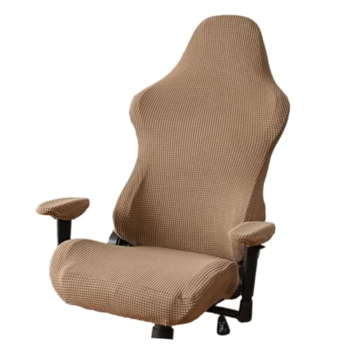 INOOMP Stretch Stuhlbezug für Gaming Stuhl Dehnbarer Schutzbezug in Hellbraun Waschbar Installieren für Computerstuhl Bürostuhl Schutzhülle für Nutzung von INOOMP