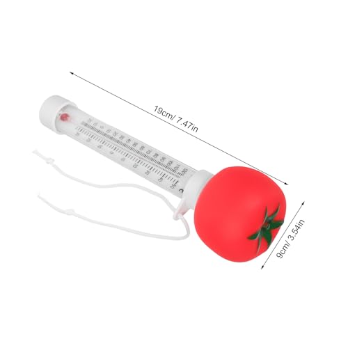 INOOMP Tomaten-Schwimmthermometer für Schwimmbadtemperaturanzeige, große Anzeige, Schnur, leicht ablesbar, für Aquarien, Outdoor, Indoor, Spas, von INOOMP