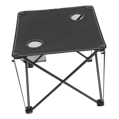 INOOMP Faltbarer Campingtisch Mit Getränkehaltern Tragbarer Quadratischer Tisch Für Picknick Angeln Grillen Und Outdoor-aktivitäten Robuste Kompakte Und Leicht Transportierbare Lösung von INOOMP