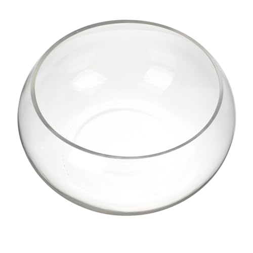 INOOMP Transparente Runde Fischschale Klares Aquarium Terrarium Vase für Goldfische Tischdekoration Leicht zu Reinigen Modernes Wohn und Büro Ornament von INOOMP