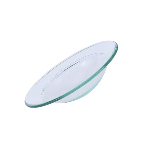 INOOMP Transparentes Glas Wax Heater Ersatzschale Aromatherapie Duftlampen Wachswärmer Zubehör Aromawärmer Platte für Ätherische Öle und Wachs von INOOMP