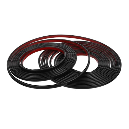 INOOMP Türdichtung Selbstklebend PVC Wetterdichtungsband Schallschutz Zugluftstopper für Türen und Fenster Winddicht Stoßfest Einfache Montage Langlebig Schwarz von INOOMP