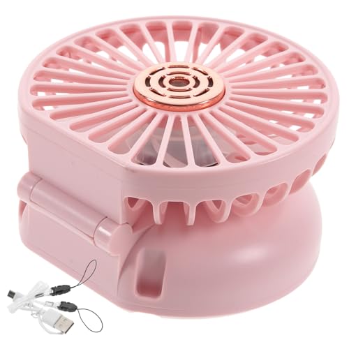 INOOMP USB Wiederaufladbarer Tragbarer Halsventilator mit Windgeschwindigkeit Faltbar Leicht Leise Leistungsstarker Luftstrom für Büro Outdoor Reisen von INOOMP