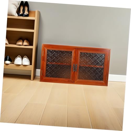 INOOMP Vintage Holz Aufbewahrungsschrank Glasfront Küchenarbeitsplatte Organizer für Tassen Gewürze und Mehr Platzsparender Desktop Stauraum für Küche Bad und Schlafzimmer INOOMP Vintage Holz Aufbewahrungsschrank Glasfront Küchenarbeitsplatte Organizer für Tassen Gewürze und Mehr Platzsparender Desktop Stauraum für Küche Bad und Schlafzimmer von INOOMP