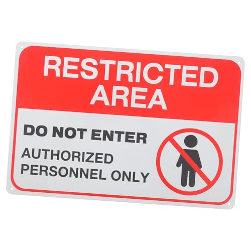 INOOMP Warnschild Zutritt Unbefugte Verboten Langlebiges Sicherheitszeichen mit Glatter Oberfläche und Abgerundeten Ecken Leichtes Warnschild für Garten Einfahrt und Innenbereich von INOOMP
