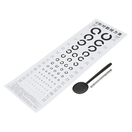 INOOMP Wasserdichte PVC Sehtesttafel C Modell Augentest Zuhause Schule Kleine Kliniken Messentfernung Standard Visuelle Prüfung Klare Druckqualität von INOOMP