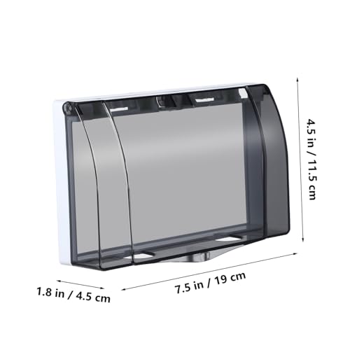 INOOMP Wasserdichte Steckdosenabdeckung Modell Selbstklebend Wetterfester Wandschutz Schalterabdeckung für Badezimmer Innen Außen Robuster Schutz vor Feuchtigkeit und Spritzwasser von INOOMP