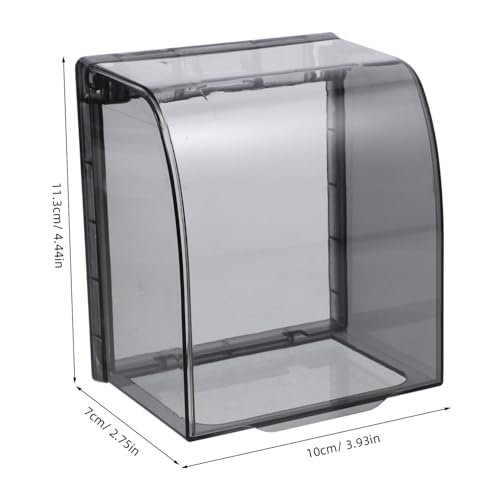 INOOMP Wasserdichter Steckdosenschutz mit Großem Auslass Spritzwassergeschützt Schutzbox für Außen Feuchträume Wie Küche und Bad Kindersicher Schwarz Einfache Montage von INOOMP