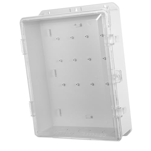 INOOMP Wasserdichter Verteilerkasten Gehäuse der elektrischen Überwachung Wetterfestes Gehäuse für die Elektronik Wetterfestes Gehäusekoffer Außenkabel Gehäusekoffer Transparent von INOOMP