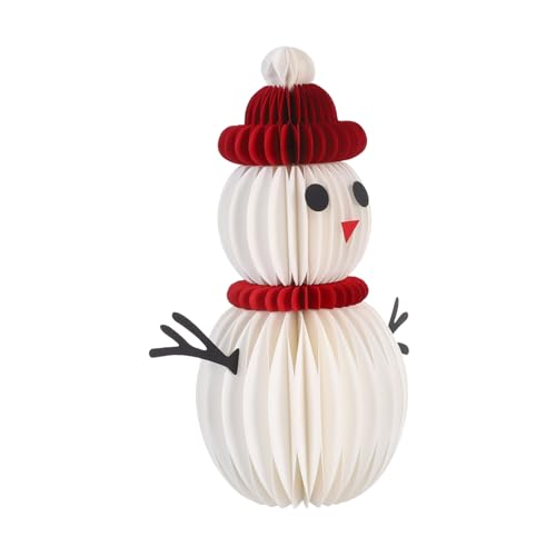 INOOMP Weihnachtlicher Schneemann-honigwaben-dekor Großes Tischmittelstück Festliche Indoor-Dekoration für Esstisch Wiederverwendbar Herzlicher Winterparty-schmuck von INOOMP