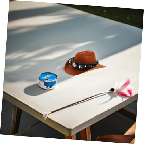 INOOMP Western Cowboy Hundehut für Kleine Hunde und Katzen Leichter Komfortabler Haustierhut mit Bösem Auge Charm Einfach Anzuziehen für Party Fotoshooting und Tägliches Kostüm von INOOMP