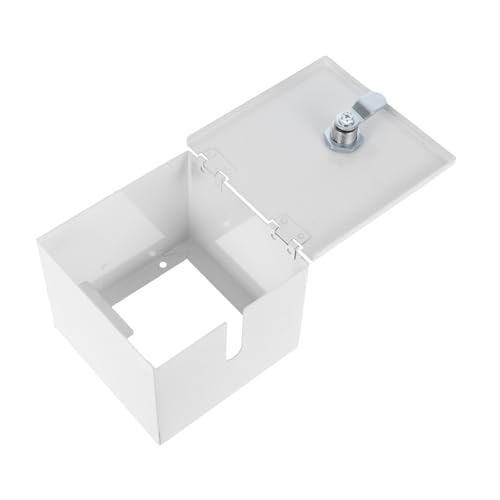 INOOMP Wetterfeste Outdoor Steckdosenbox aus Eisen mit Diebstahlschutz Abschließbar Schutzgehäuse für Außenbereich Regenfest Vielseitig Einsetzbar für Haus Parkplatz Garten von INOOMP