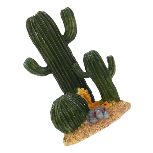 INOOMP Künstliche Kaktus Statue Für Terrarien Nachbildung Für Reptilien Und Schildkröten Dekorative Wüstenlandschaft Für Aquarien Und Feengärten von INOOMP