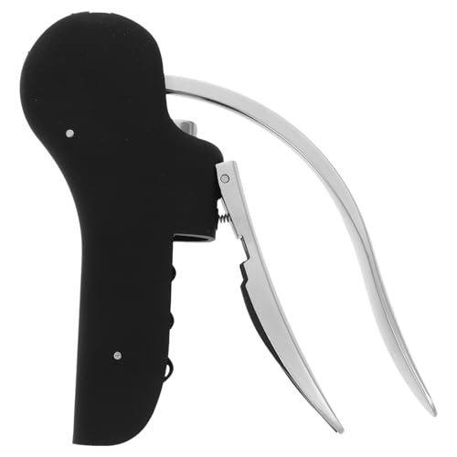 INOOMP Zinklegierung Weinflaschenöffner Hebel Korkenzieher mit Ergonomischem Griff Robust und Langlebig Schnelles Entkorken für Rotweinflaschen Vielseitiger Flaschenöffner für Küche und von INOOMP