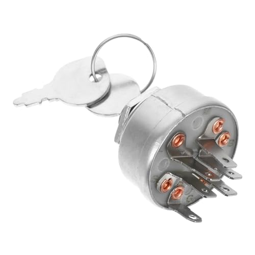 INOOMP Zündschalter mit Schlüssel für Rasentraktor Robust Langlebig Startschalter Kompatibel Rasenmäher Frontmotor Einfach Bedienbar Ersatzteil von INOOMP