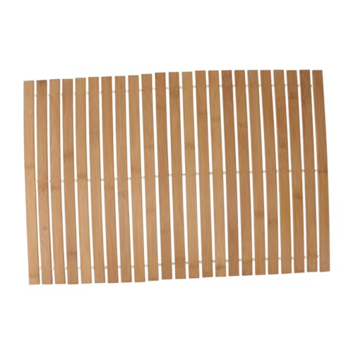 INOOMP rutschfeste Holzmatte Naturstil Antirutsch Fußmatte aus Langlebigem Holz für Badezimmer und Eingangsbereich Modisches Design rutschfest und Wasserbeständig INOOMP rutschfeste Holzmatte Naturstil Antirutsch Fußmatte aus Langlebigem Holz für Badezimmer und Eingangsbereich Modisches Design rutschfest und Wasserbeständig von INOOMP