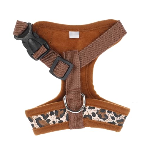 INOOMP Verstellbare Hundeweste Welpenjacke Canvas-Material Größe Xs No-Choke-Design Leopardenmuster von INOOMP