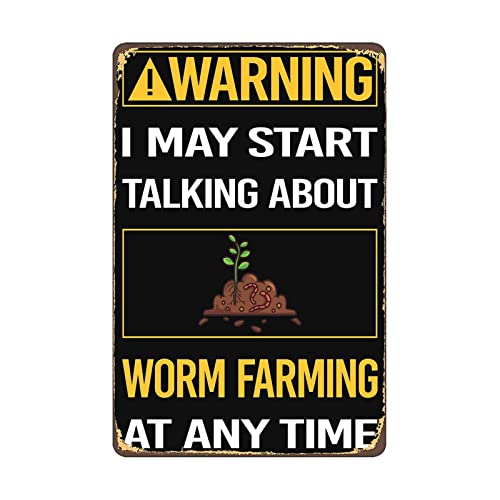 Lustiger Warnwurm Farmer Vermiculture Vermicompost Vermicomposting für Vintage-Schilder, Party, lustige Schilder, Wanddekoration, Zimmer, Büro, Männerhöhle, Kaffee, Bar, Kunstdruck, Wanddekoration Lustiger Warnwurm Farmer Vermiculture Vermicompost Vermicomposting für Vintage-Schilder, Party, lustige Schilder, Wanddekoration, Zimmer, Büro, Männerhöhle, Kaffee, Bar, Kunstdruck, Wanddekoration von INORVO