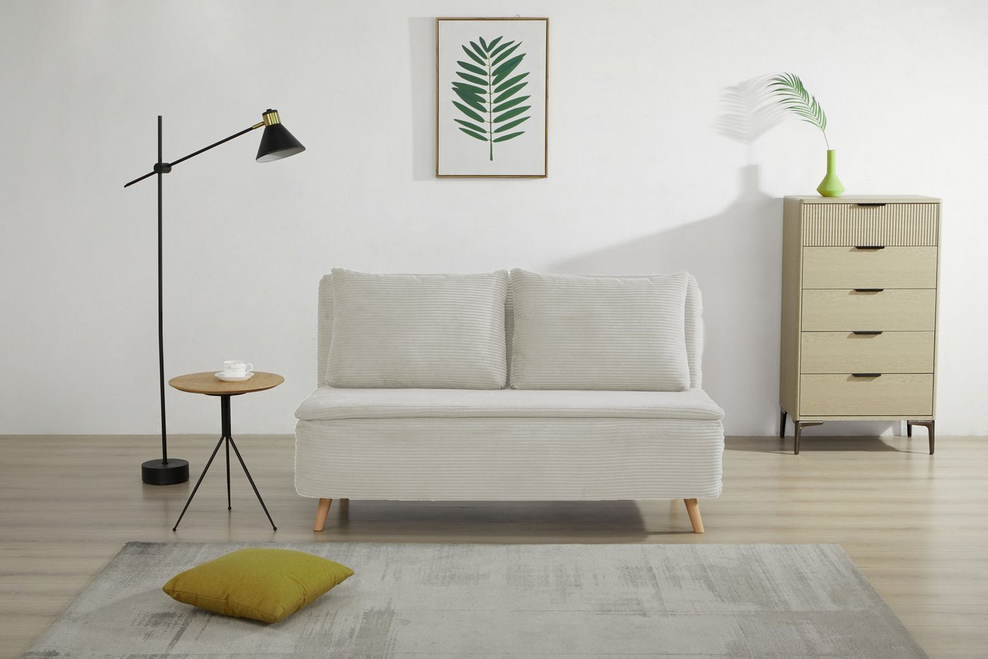 INOSIGN 2-Sitzer AINSLEY 140 cm, Schlafsofa, Verstellbare Rückenlehne und Sofa mit Bettfunktion von INOSIGN
