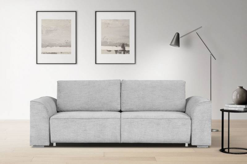 OTTO home 3-Sitzer BEATRICE auch als Schlafsofa mit Bettkasten, B/T/H 250/107/92 cm, wahlweise mit Bettfunktion, incl. 2 Zierkissen, Wellenfederung von OTTO home