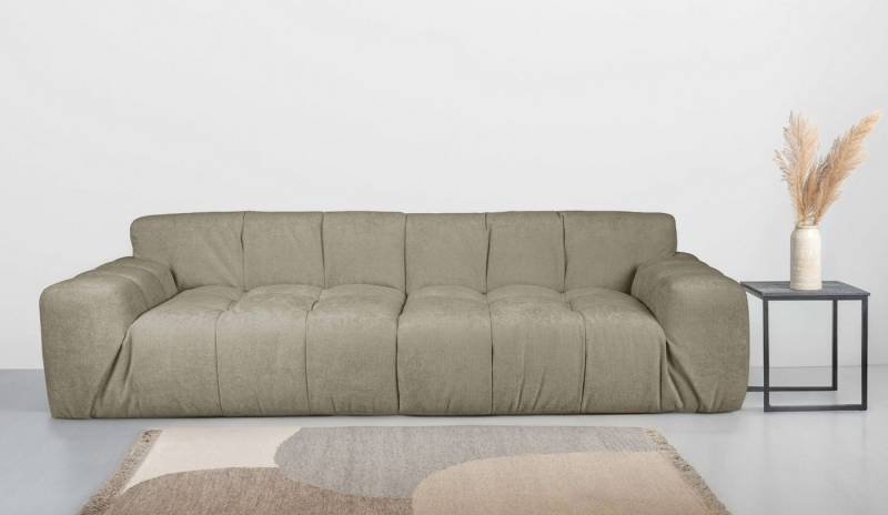 INOSIGN 3-Sitzer Calmara, Breite 286 cm, weicher Lounge-Sitzkomfort, bodentief, Samt oder Chenille, mit Knopfsteppung von INOSIGN
