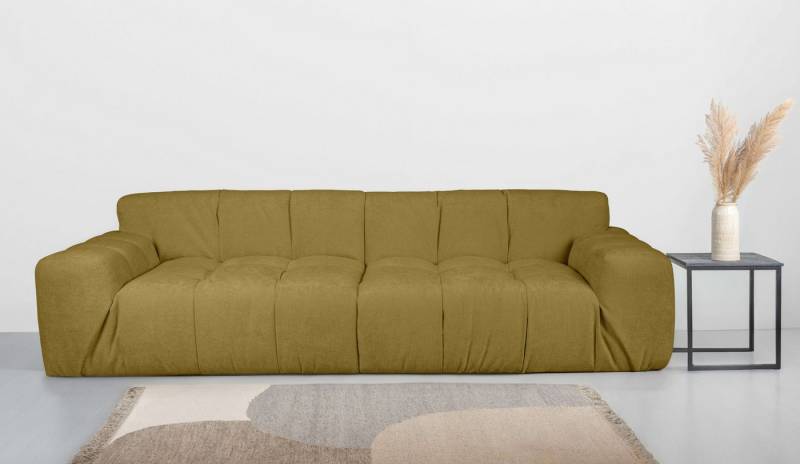 INOSIGN 3-Sitzer Calmara, Breite 286 cm, weicher Lounge-Sitzkomfort, bodentief, Samt oder Chenille, mit Knopfsteppung von INOSIGN