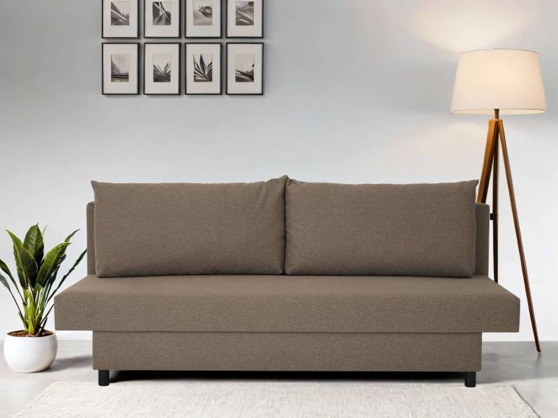 INOSIGN 3-Sitzer SAWYER Schlafsofa mit Bettkasten und Wellenunterfederung, pflegeleichte Bezüge: Velvet & Struktur, B/T/H 193/86/83,5 cm von INOSIGN