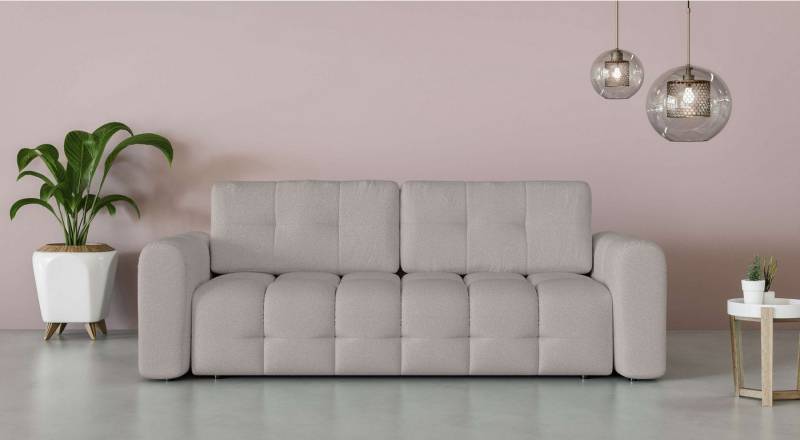 INOSIGN 3-Sitzer Manilla, wahlweise mit Bettfunktion, B/T/H 265/117/91 cm, mit Wellenunterfederung, in verschiedenen Materialien und Farben von INOSIGN
