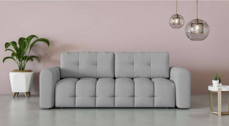 INOSIGN 3-Sitzer Manilla, wahlweise mit Bettfunktion, B/T/H 265/117/91 cm, mit Wellenunterfederung, in verschiedenen Materialien und Farben von INOSIGN