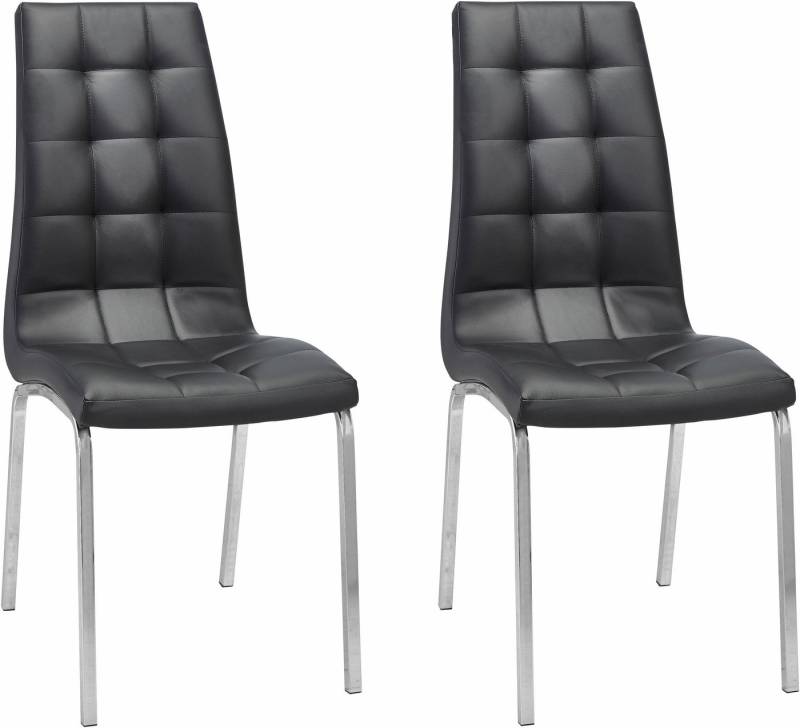 INOSIGN 4-Fußstuhl Lila (Set, 2 St), (2 Stück) Bezug in Kunstleder, verchromtes Metallgestell von INOSIGN