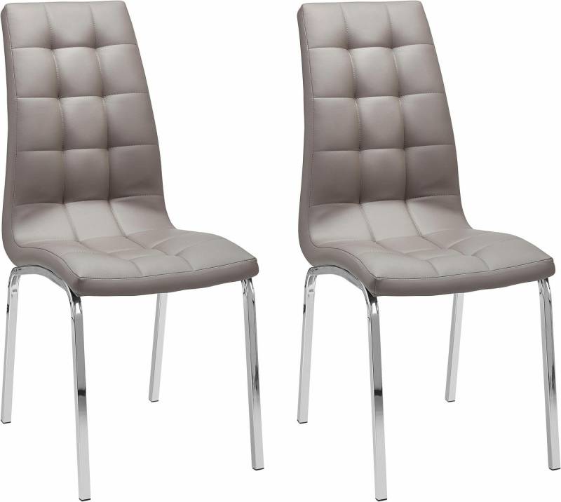 INOSIGN 4-Fußstuhl Lila (Set, 2 St), (2 Stück) Bezug in Kunstleder, verchromtes Metallgestell von INOSIGN