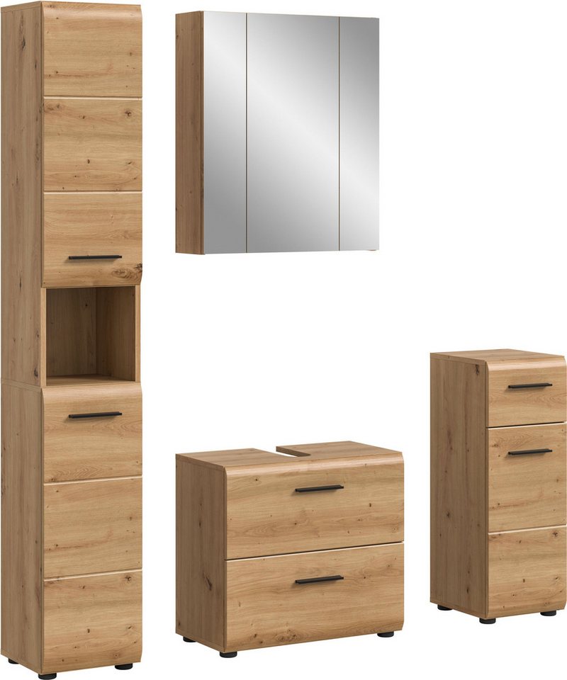 INOSIGN Badezimmer-Set, (Set, 4-St), Florenz, Badkombination 4-tlg., Artisan Oak NB, Hochschrank, WBU von INOSIGN