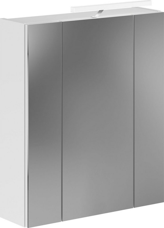 INOSIGN Badezimmerspiegelschrank Malmö, Breite 60 cm, inkl. LED Beleuchtung, 3 Spiegeltüren, 9 Fächer in verschiedenen Farben erhältlich, Badmöbel, Spiegel, Badschrank, Bad von INOSIGN