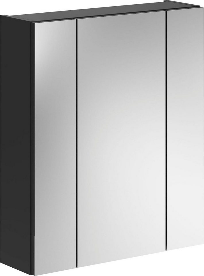 INOSIGN Badezimmerspiegelschrank Malmö, Breite 60 cm, 3 Spiegeltüren, 9 Fächer, 6 Einlegeböden in verschiedenen Farben erhältlich, Badmöbel, Spiegel, Badschrank, Bad von INOSIGN