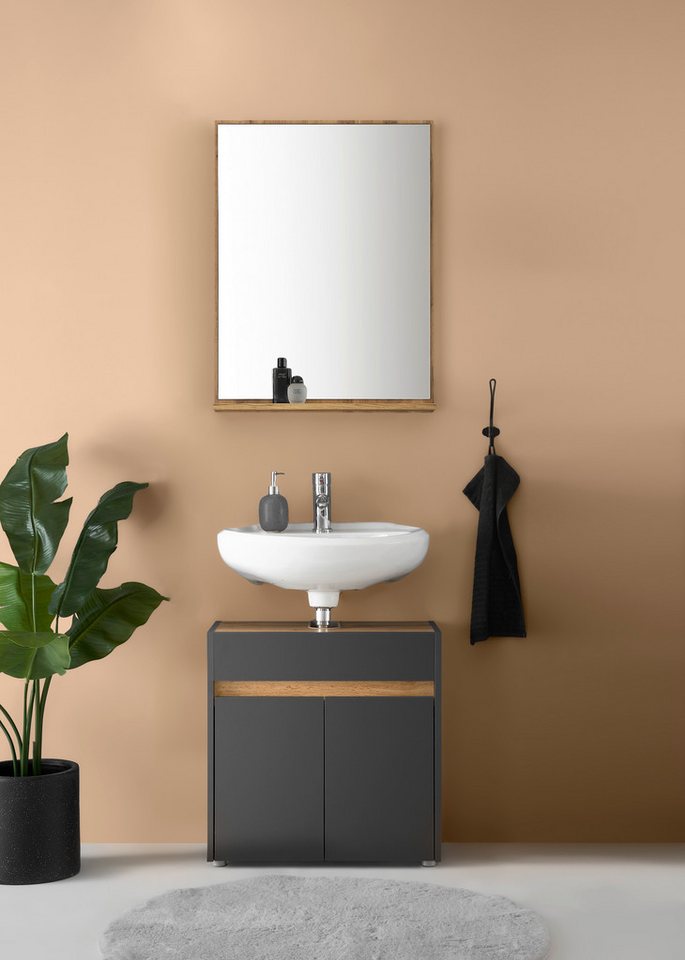 INOSIGN Badmöbel-Set CITY/ GIRON, Bad im zeitlosen Design, 2-teiliges Badezimmer, (Set, 2-St), Unterschrank und Spiegel, in zwei Farben verfügbar, viel Stauraum von INOSIGN
