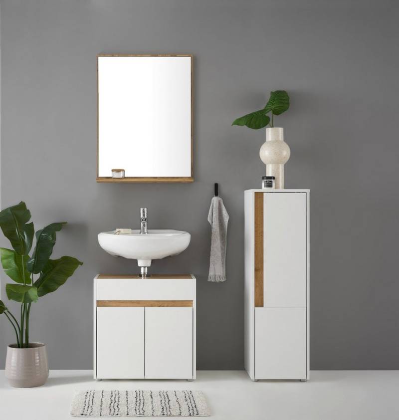 INOSIGN Badmöbel-Set CITY/ GIRON, Bad im zeitlosen Design, 3-teiliges Badezimmer, (Set, 3-St), Badschränke und Spiegel, in zwei Farben verfügbar, viel Stauraum von INOSIGN