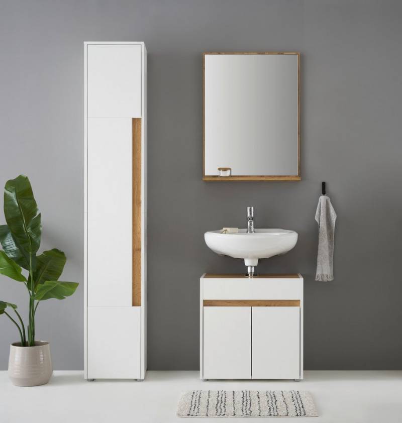 INOSIGN Badmöbel-Set CITY/ GIRON, Bad im zeitlosen Design, 3-teiliges Badezimmer, (Set, 3-St), Badschränke und Spiegel, in zwei Farben verfügbar, viel Stauraum von INOSIGN