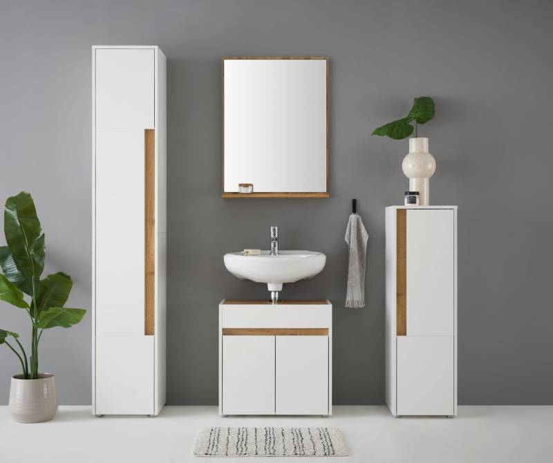 INOSIGN Badmöbel-Set CITY/ GIRON, Bad im zeitlosen Design, 4-teiliges Badezimmer, (Set, 4-St), Badschränke und Spiegel, in zwei Farben verfügbar, viel Stauraum von INOSIGN