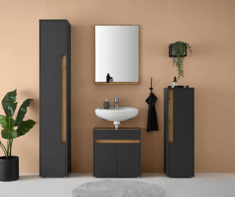 INOSIGN Badmöbel-Set CITY/ GIRON, Bad im zeitlosen Design, 4-teiliges Badezimmer, (Set, 4-St), Badschränke und Spiegel, in zwei Farben verfügbar, viel Stauraum von INOSIGN