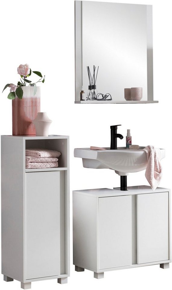 INOSIGN Badmöbel-Set Dex, (3-St), bestehend aus Waschbeckenunterschrank, Unterschrank, Spiegelelement von INOSIGN