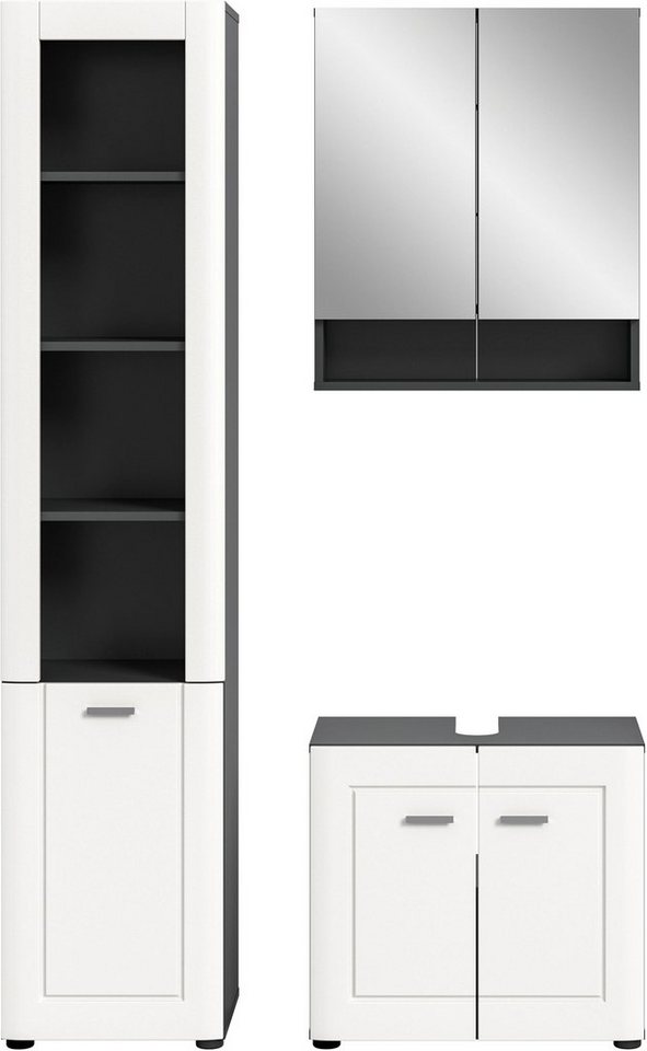 INOSIGN Badmöbel-Set Jarvi, (Set, 3-St), Hochschrank, Spiegelschrank und Waschbeckenunterschrank von INOSIGN